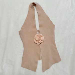 With Jean rose halter top pink